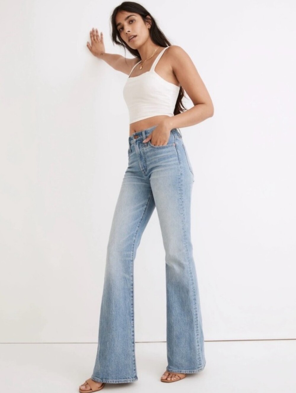 Madewell The Perfect Vintage Flare Jean Delavan Wash Light Wash Denim Size 30